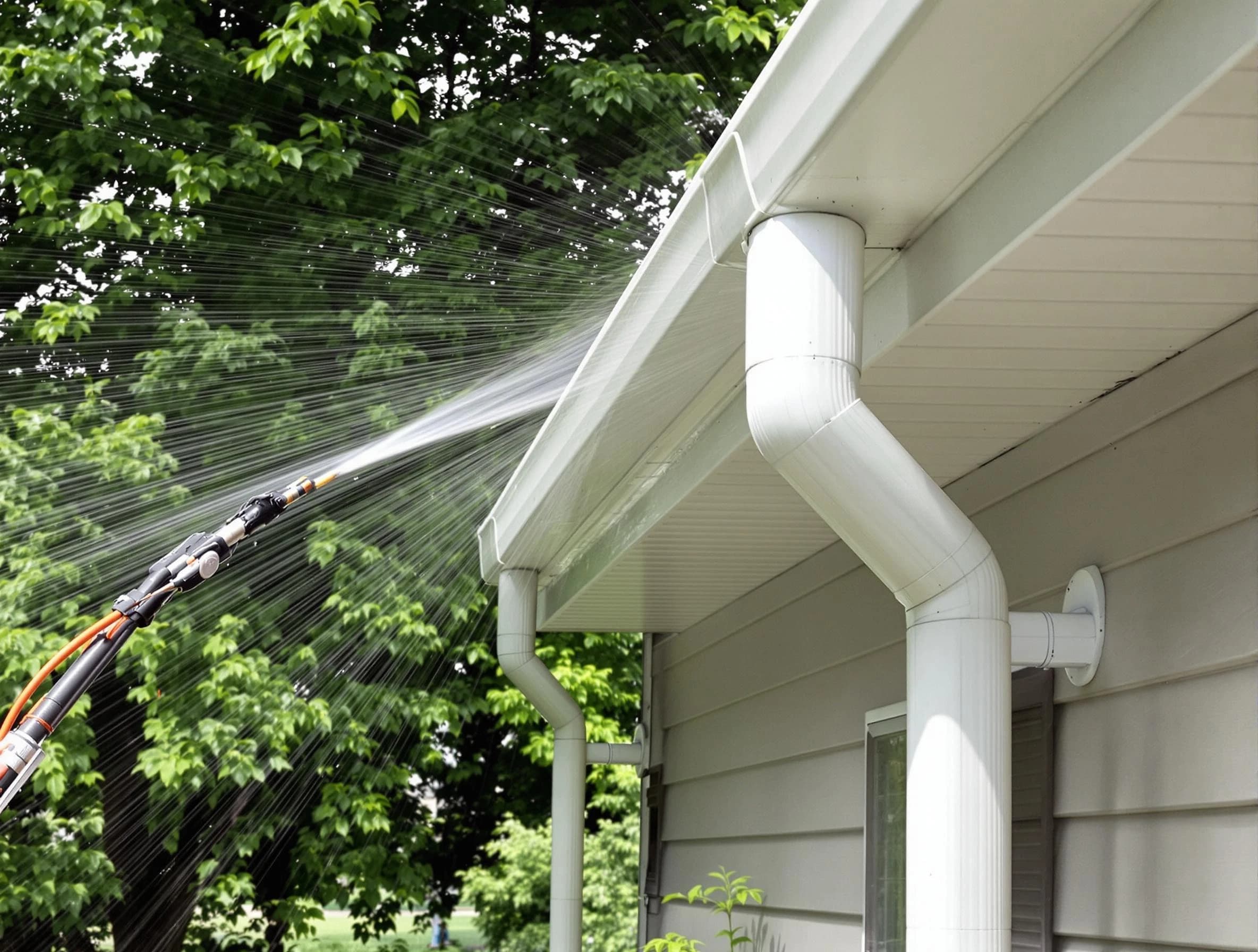 Cleared gutters by Willoughby Roofing Company for a clean drainage system in Willoughby, OH